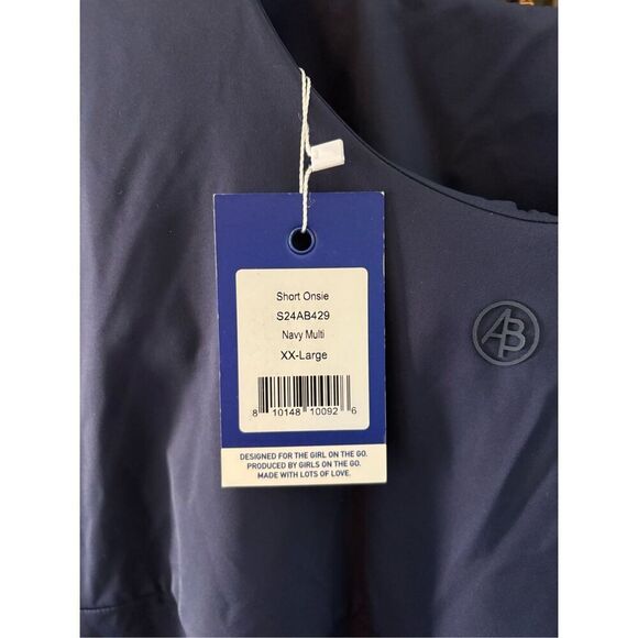 NWT Addison Bay Short Onesie RomperIn Navy Blue Milti Size XXL $148 MSRP - Picture 9 of 10